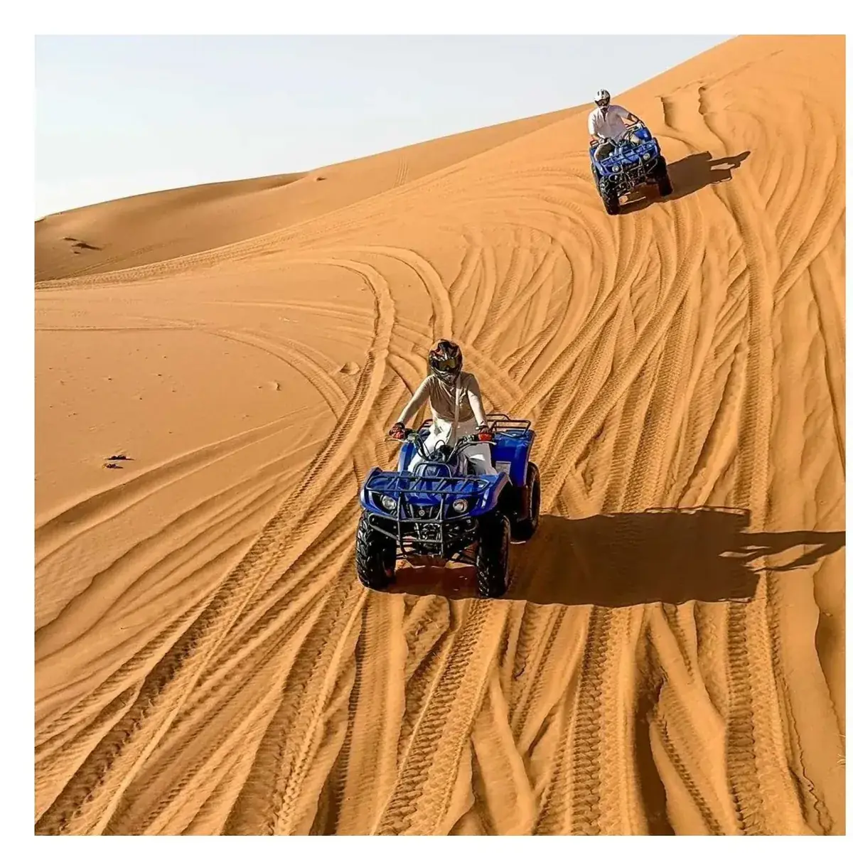 Quad tracks across the Merzouga dunes