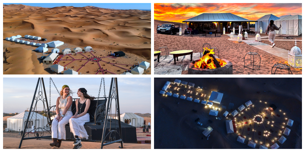 Merzouga glamping collage